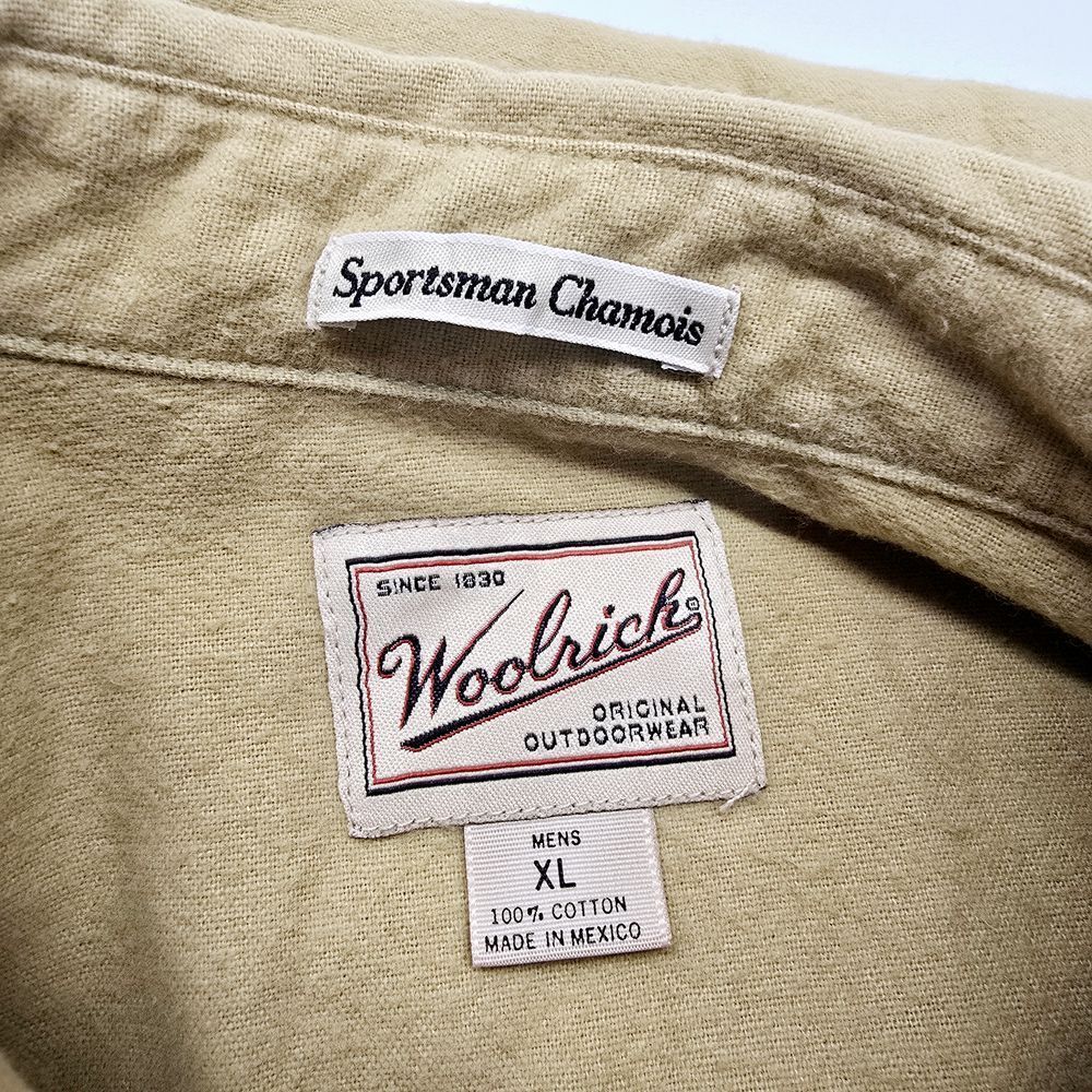 Woolrich Original Outdoor Gear Cotton Button Down Shirt Men's XLarge Khaki Beige - Picture 3 of 11